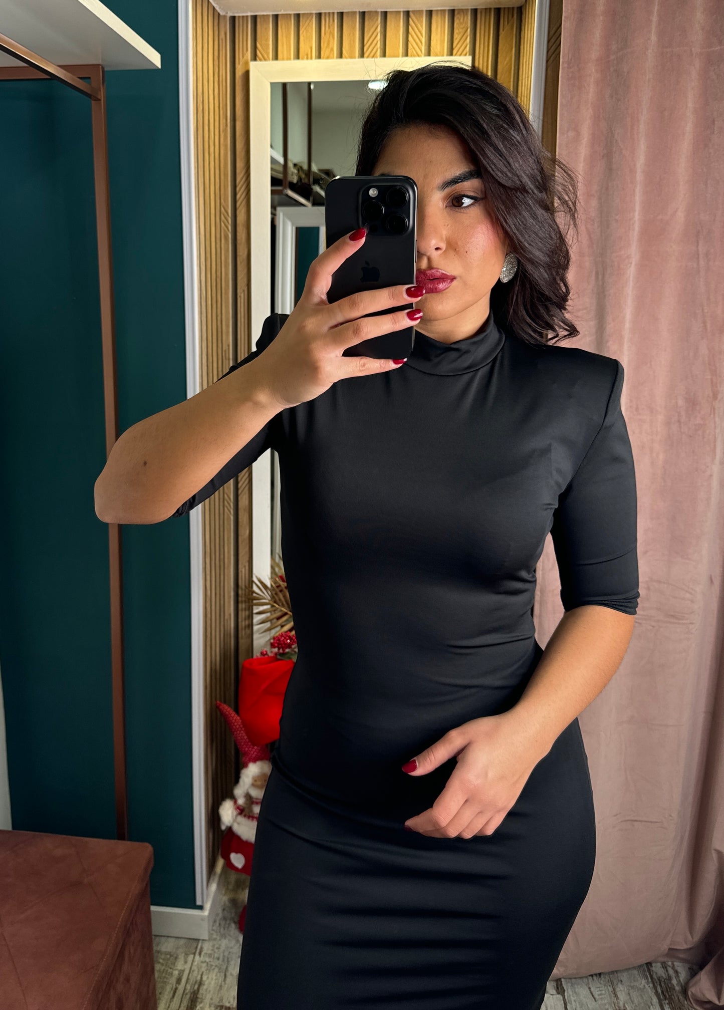 Vestito spallina imbottina