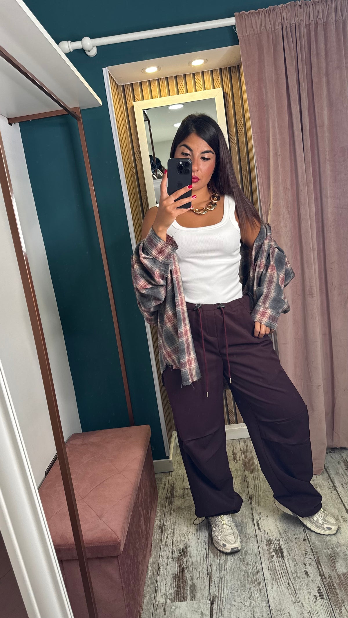 Pantaloni Jax bordeaux