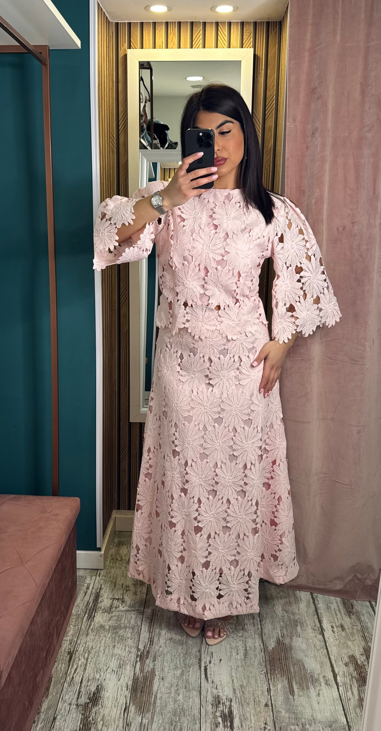 Coordinato Pink macramè