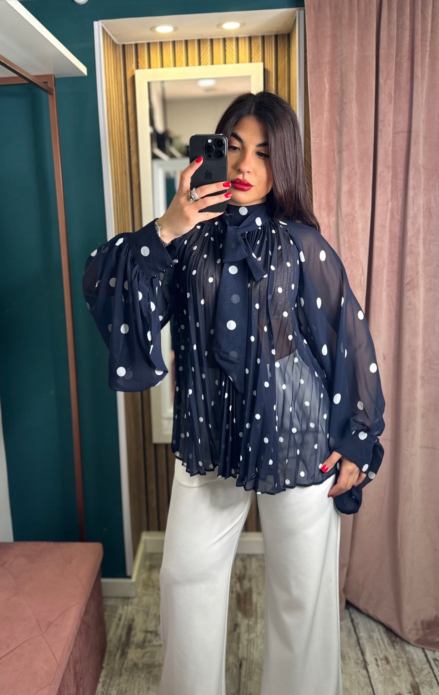 Camicia pois blu