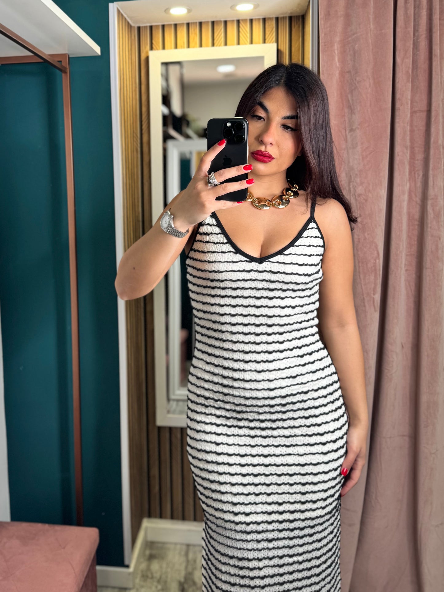 Vestito écru black