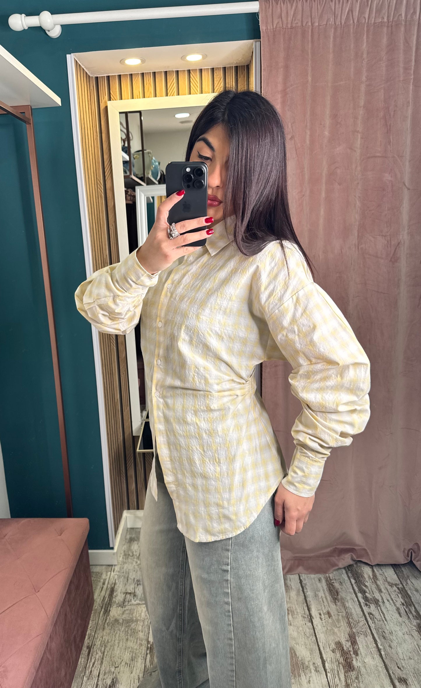 Camicia quadretti Yellow