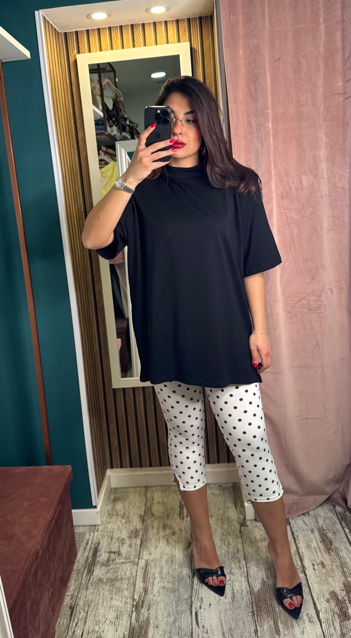Leggins Capri Pois