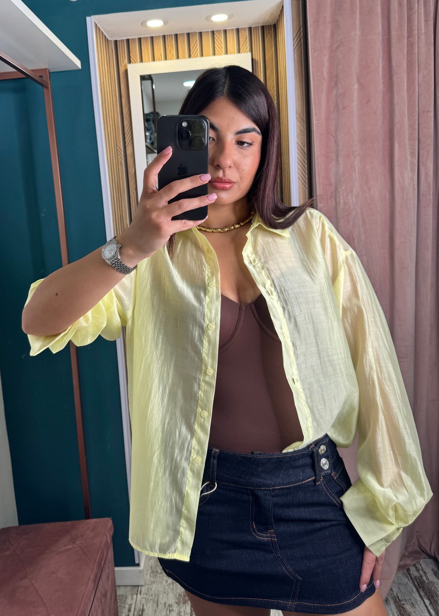 Mini denim dark blu