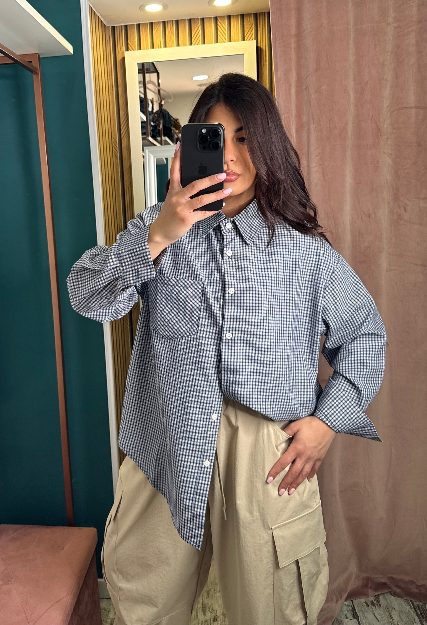 Camicia quadretti blu