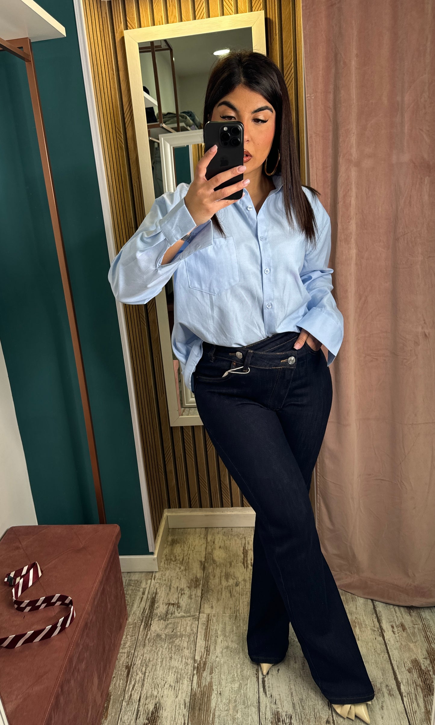 Jeans asimmetrico BLU