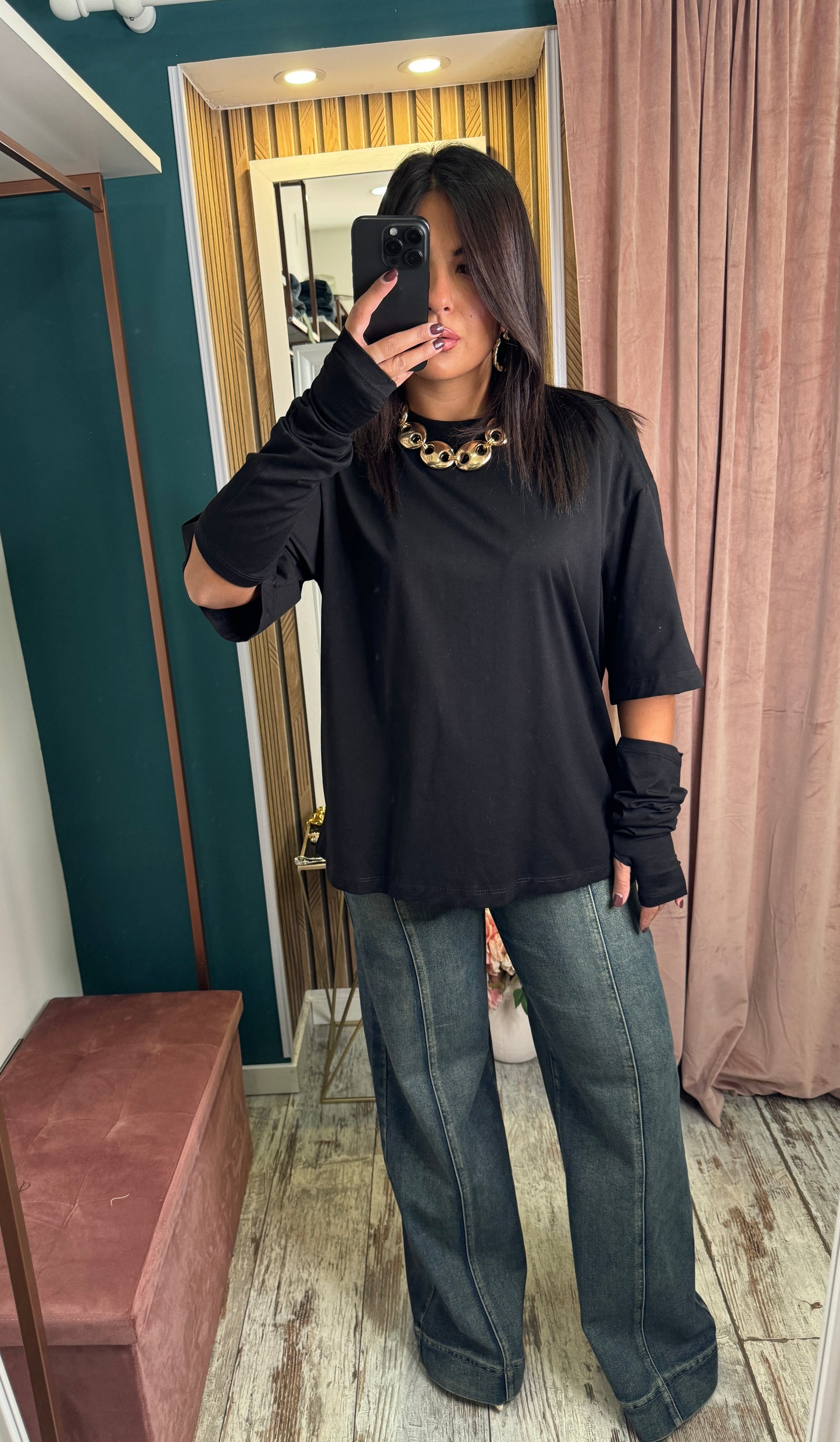 Jeans palazzo sfumato