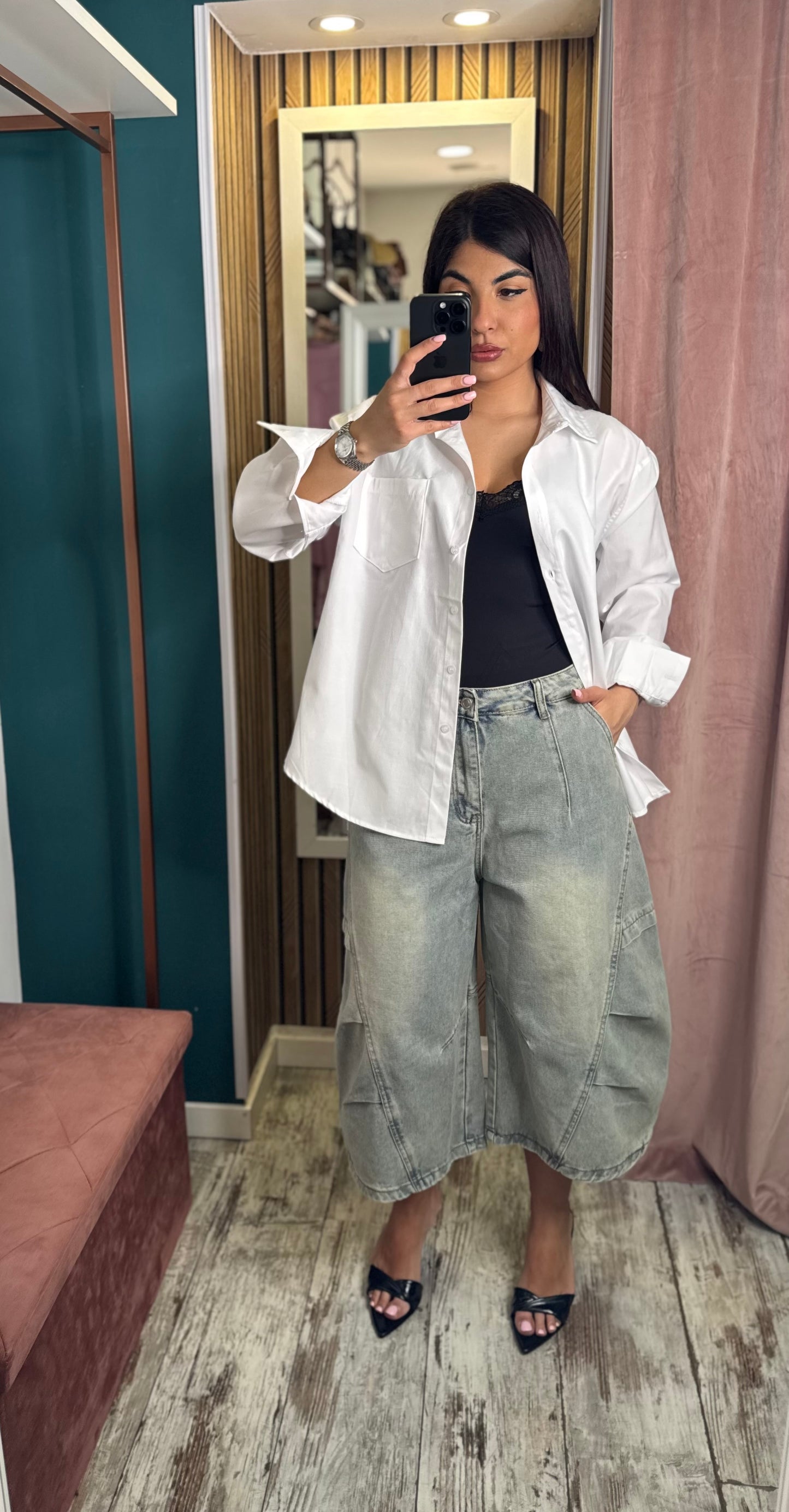 Bermuda baggy denim