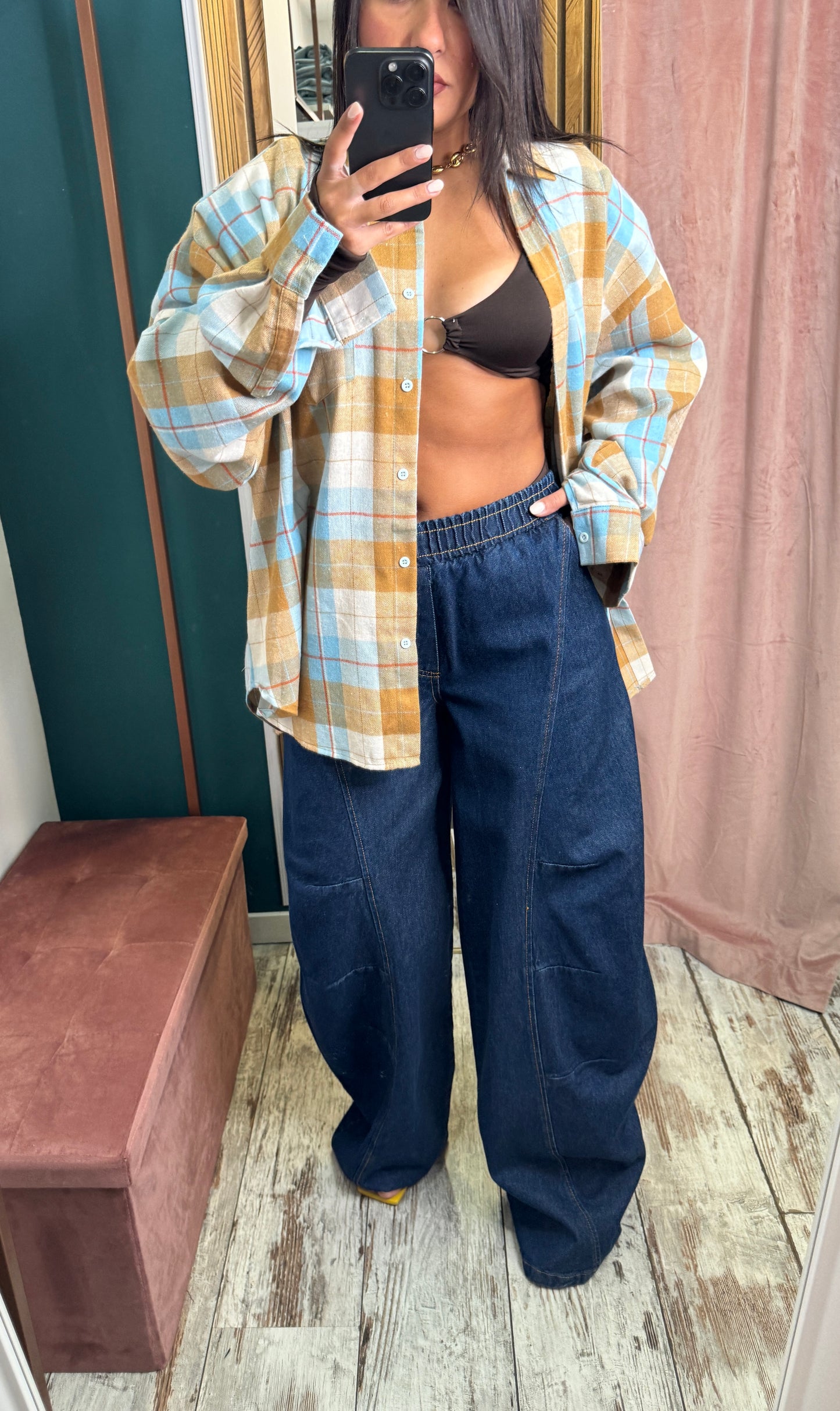 Jeans baggy con elastico