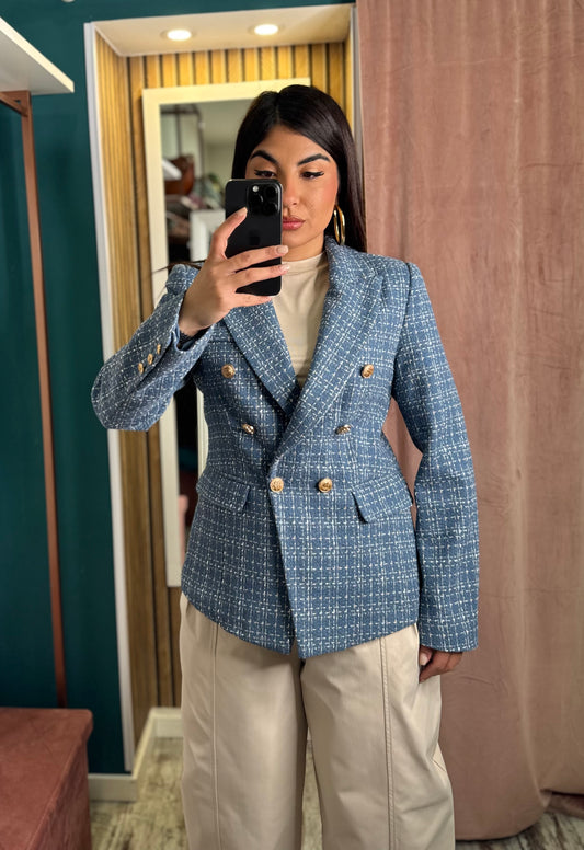 Blazer tweed avvitato