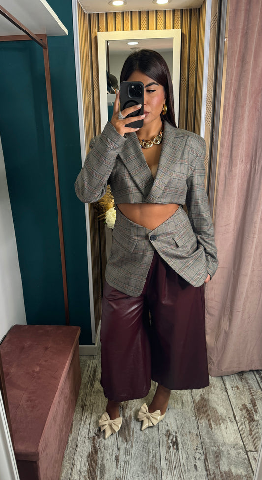 Pantaloni 7/8 pelle