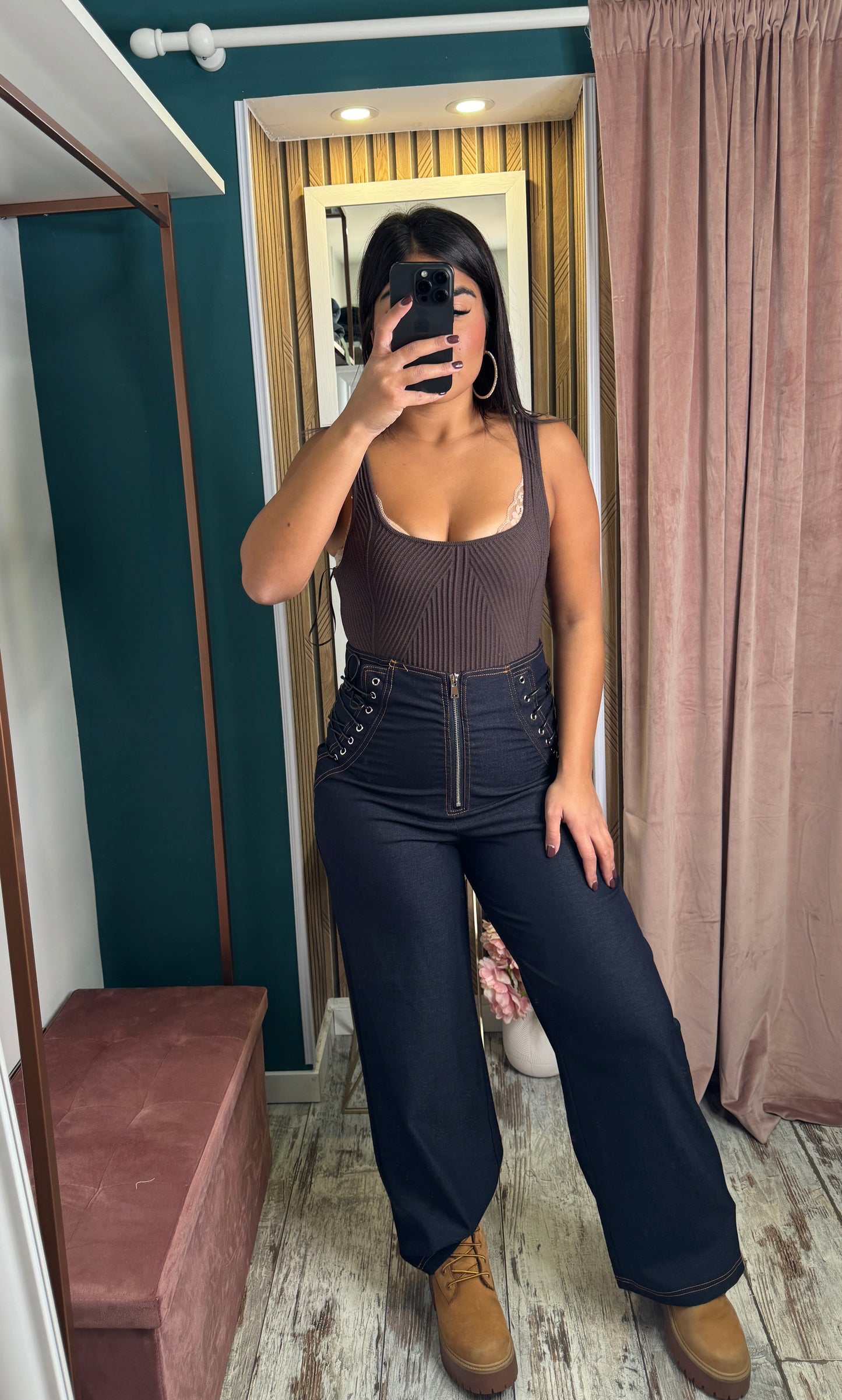 Pantaloni bustino stringato