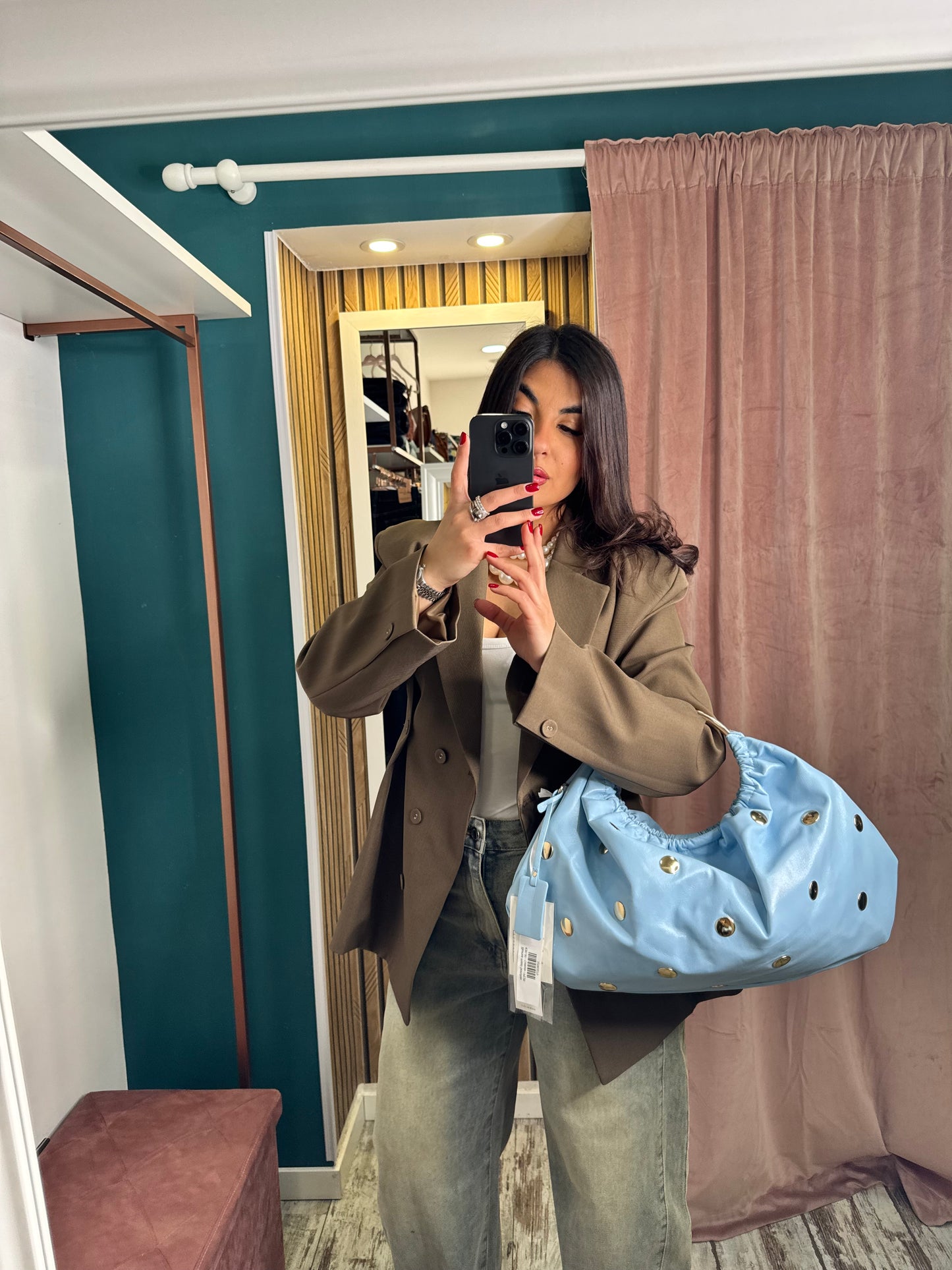 Borsa maxi borchie
