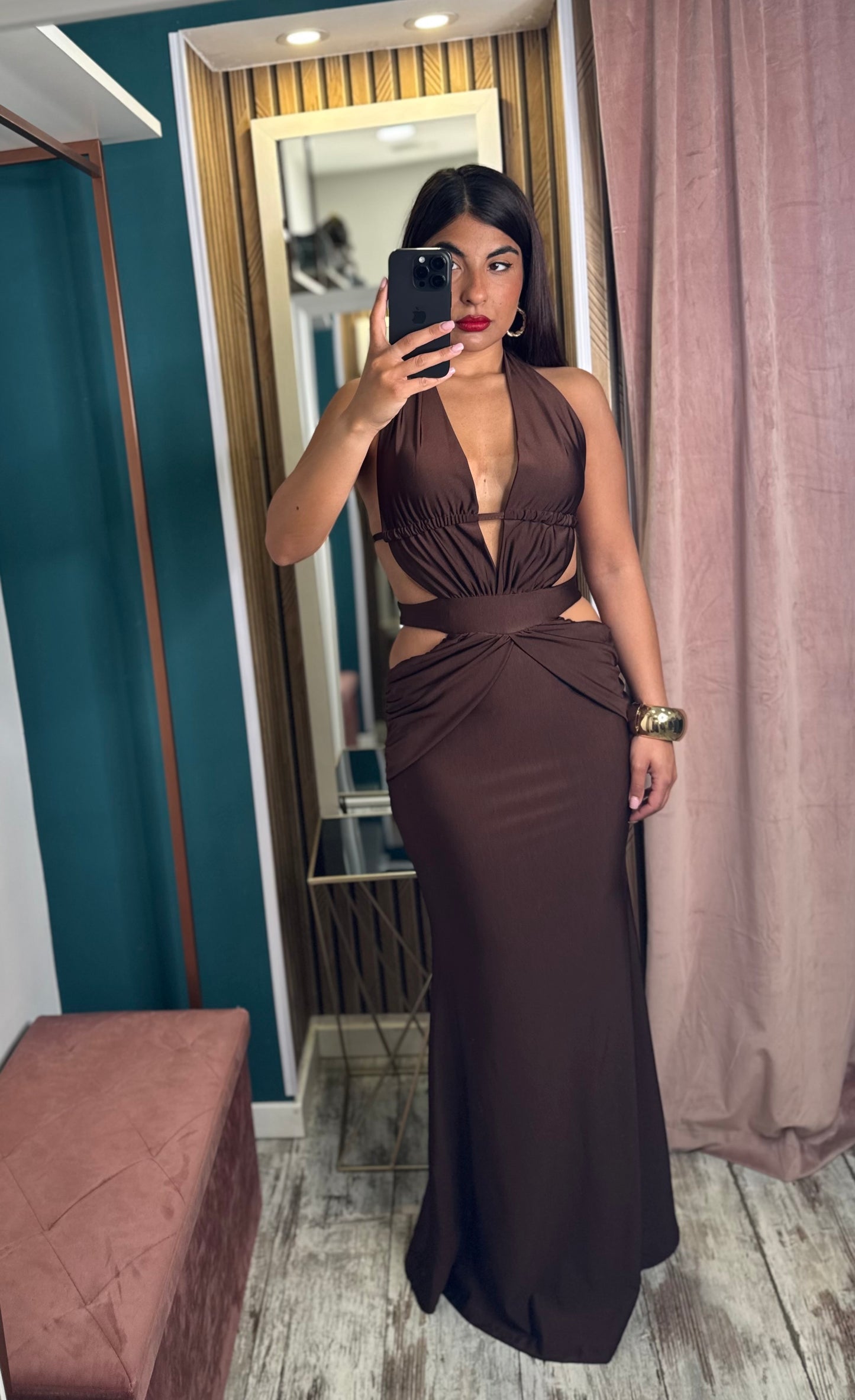 Vestito Heras brown