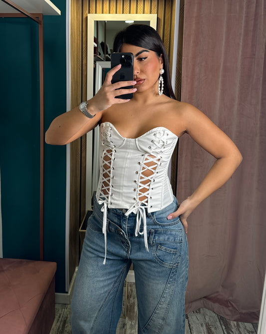 Bustier bianco