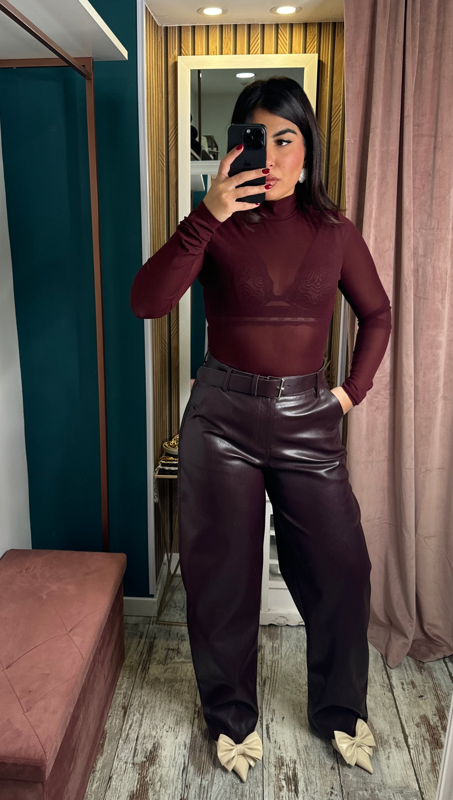 Body velato bordeaux