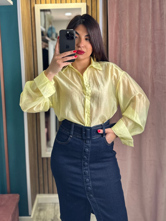 Camicia velata limone