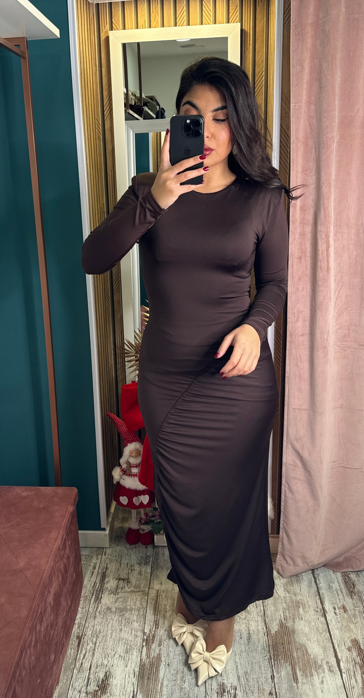 Vestito Delia marrone