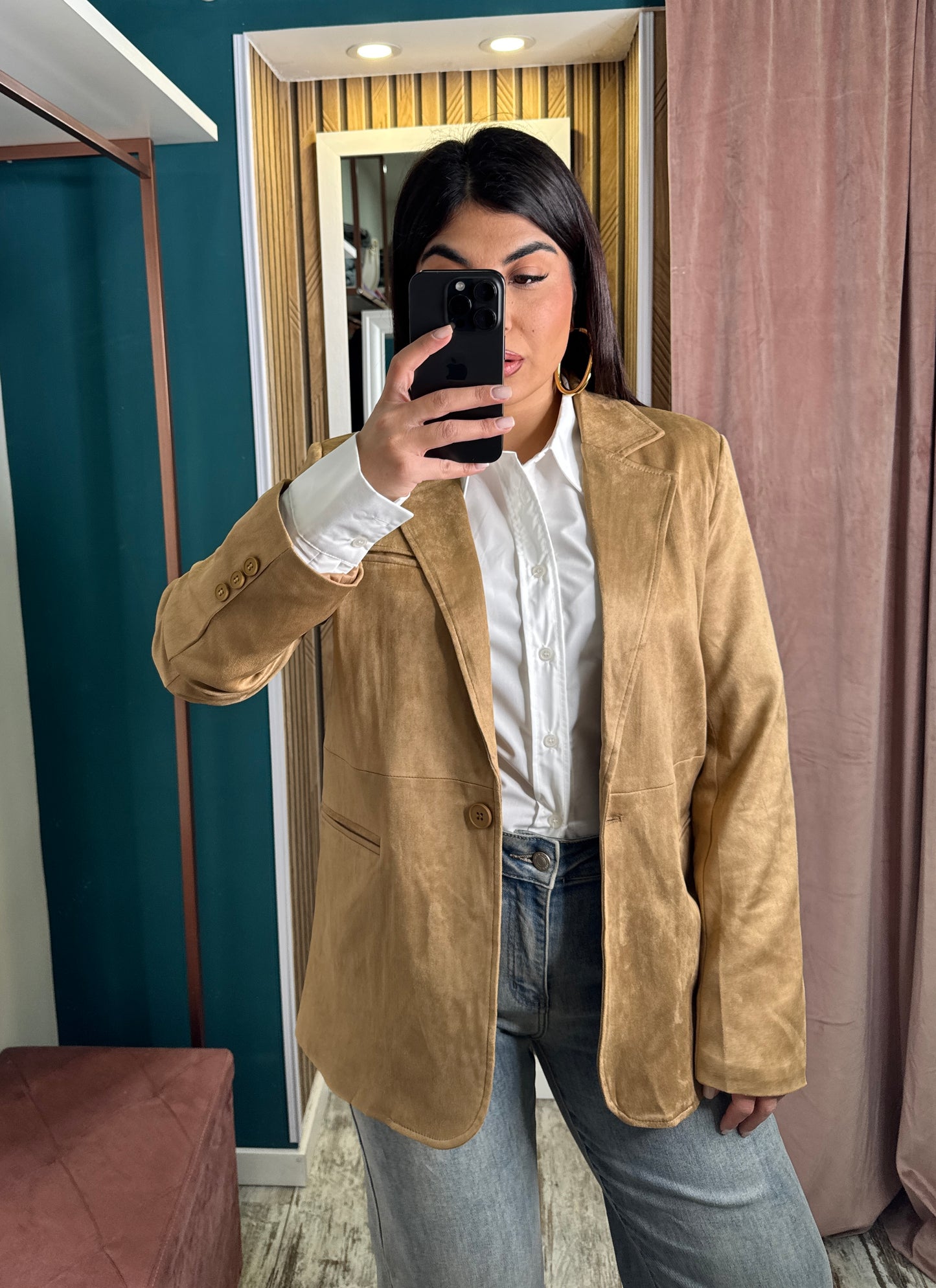 Blazer suede beige