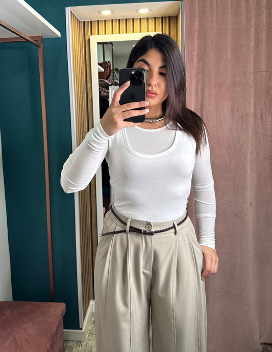 Maglia canotta bianca