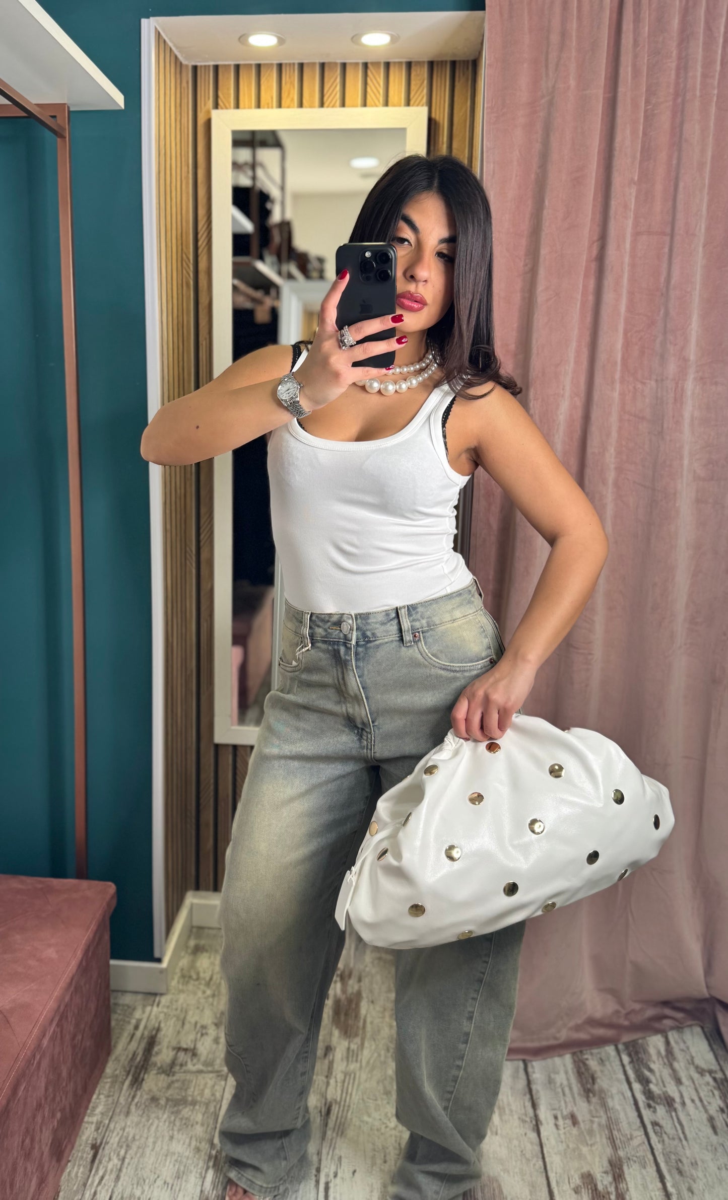 Borsa maxi borchie