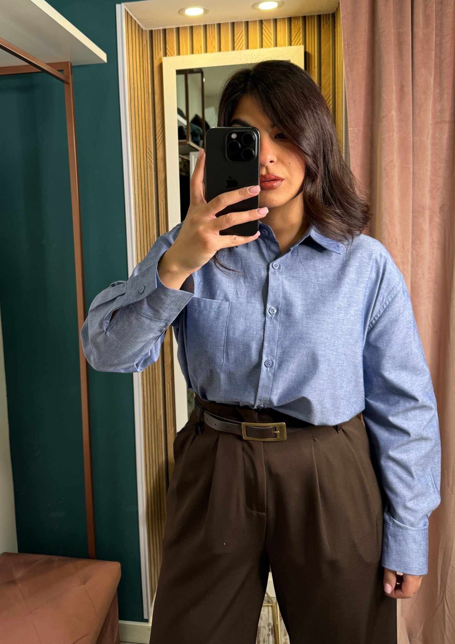 Camicia taschino blue