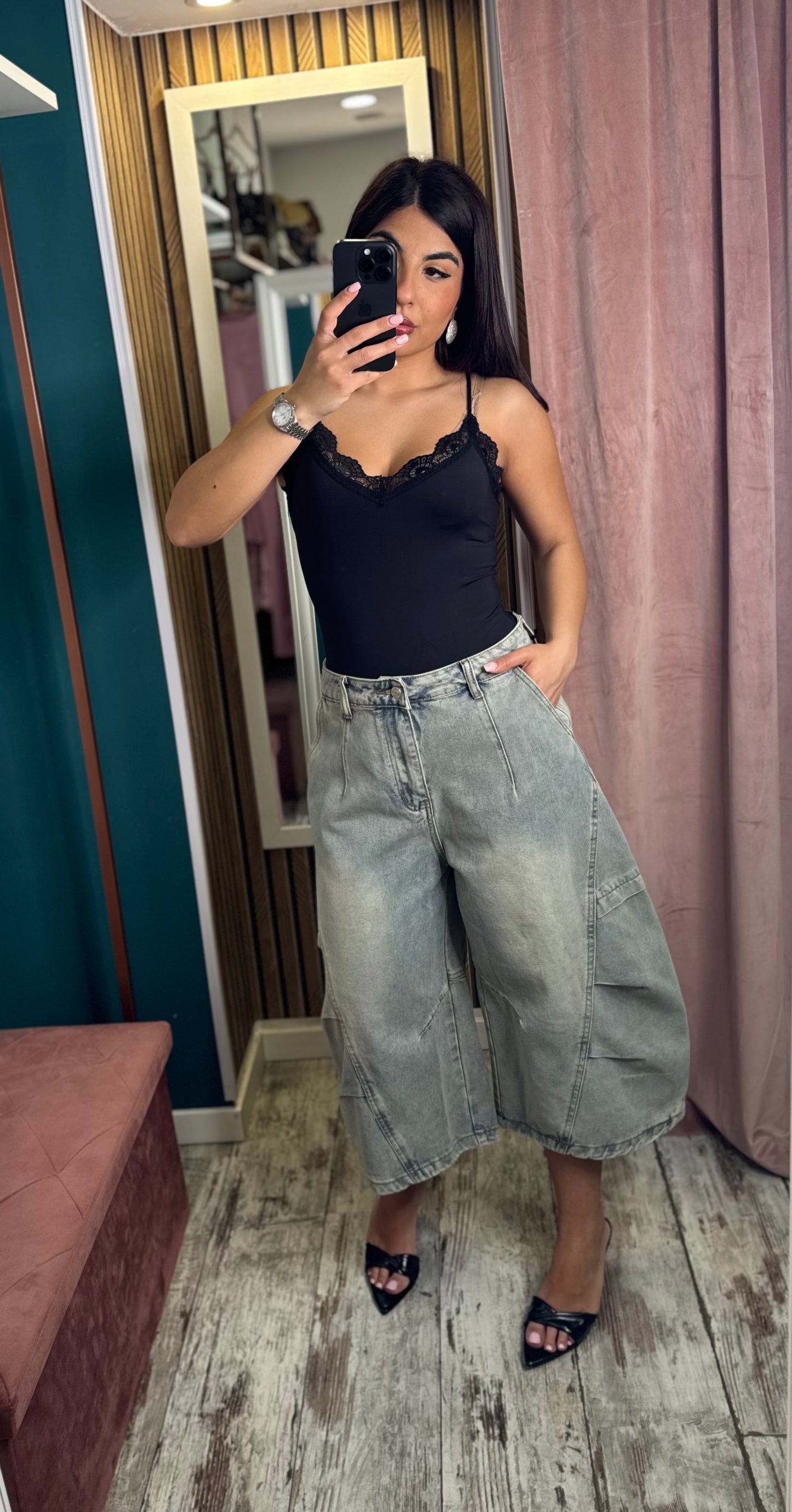 Bermuda baggy denim