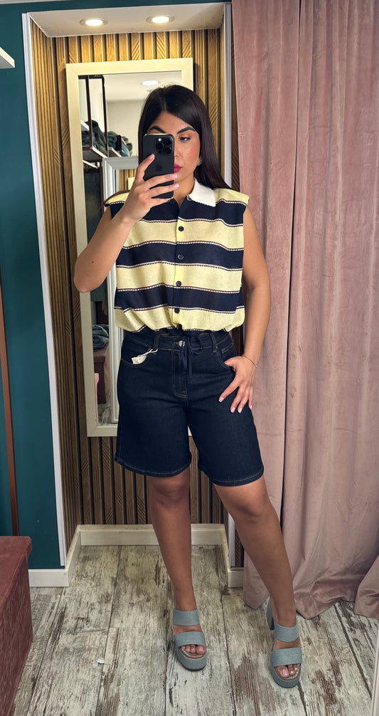 Shorts denim regular blu