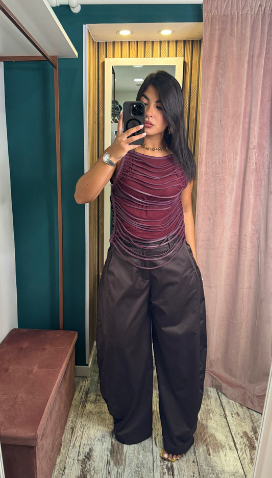 Pantaloni simil raso