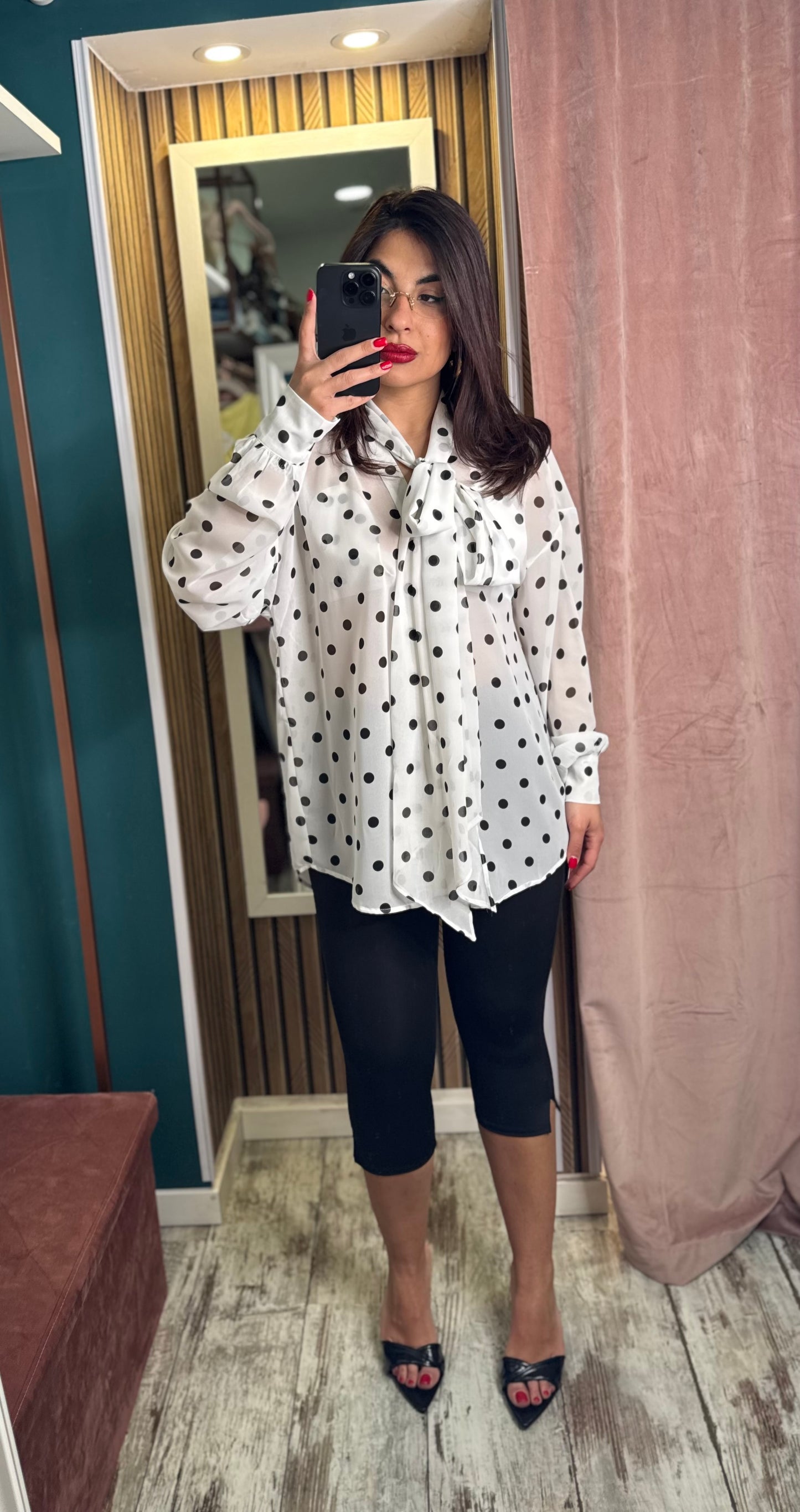 Camicia pois con top