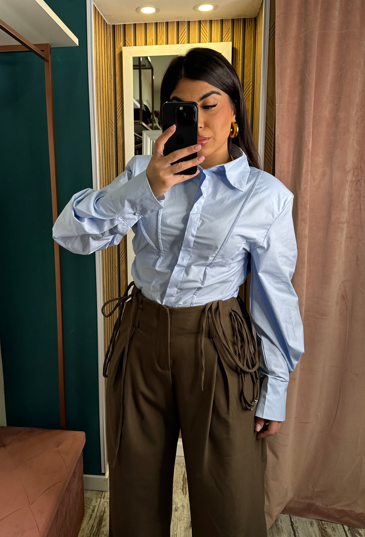 Camicia avvitata celeste