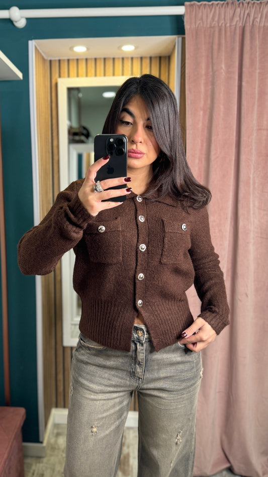 Cardigan melany marrone