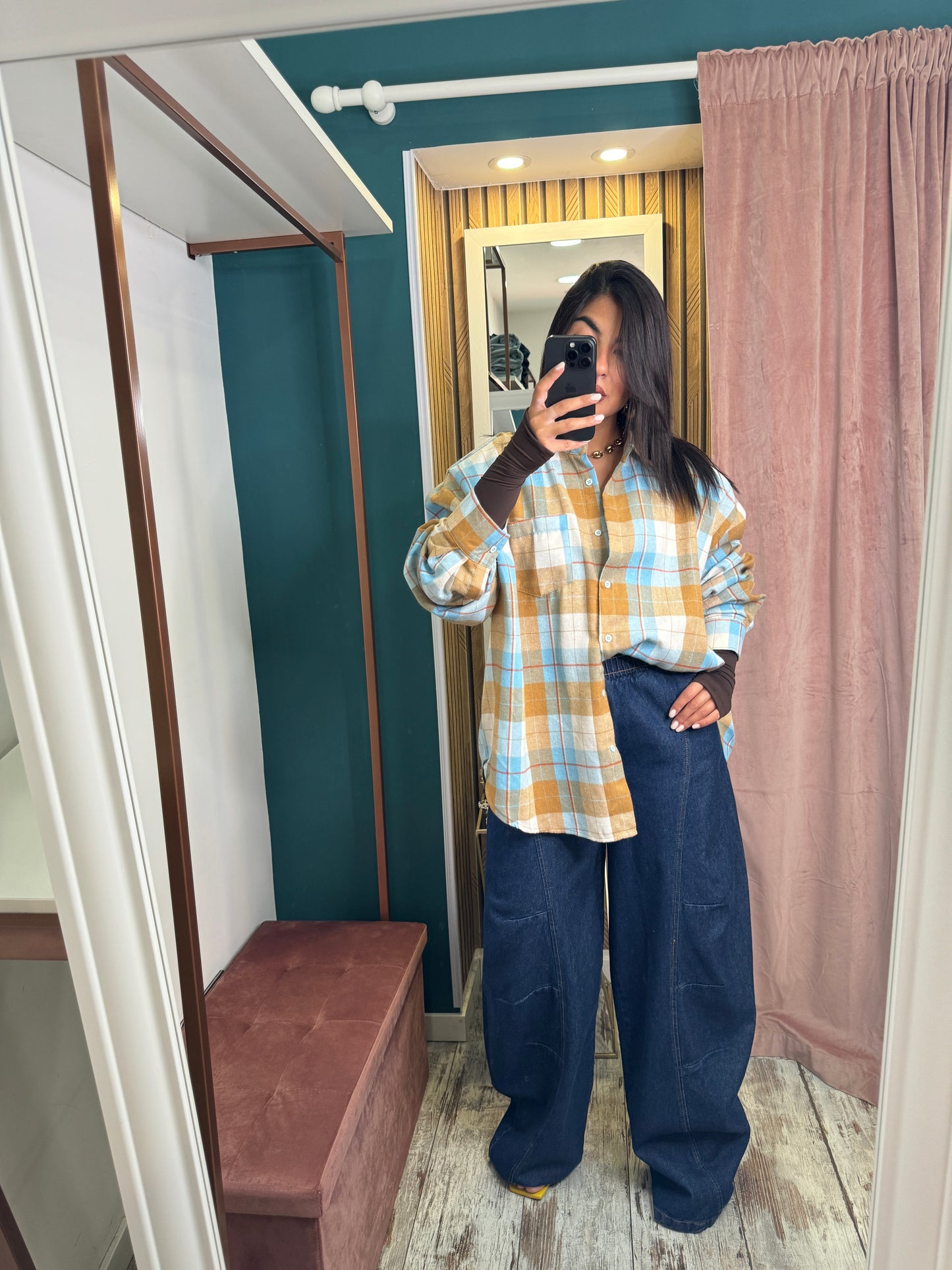 Camicia spalline quadroni