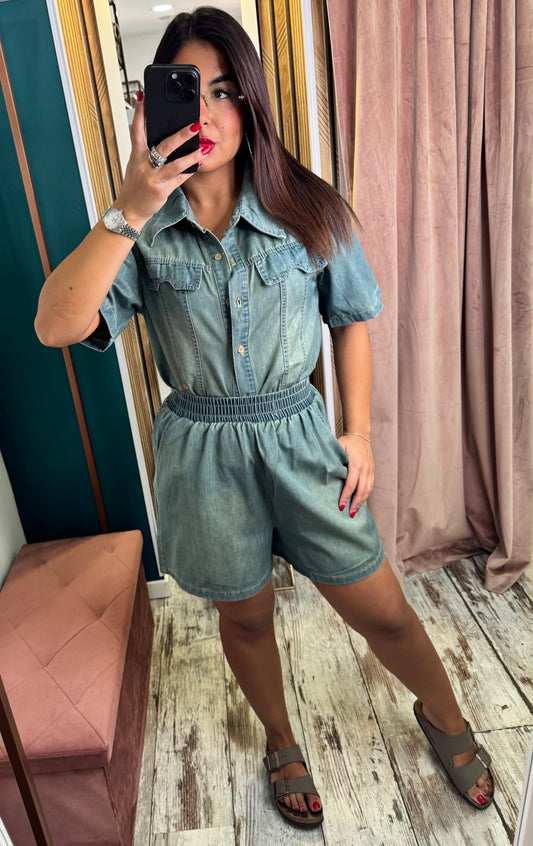 Cordset sabbiato denim