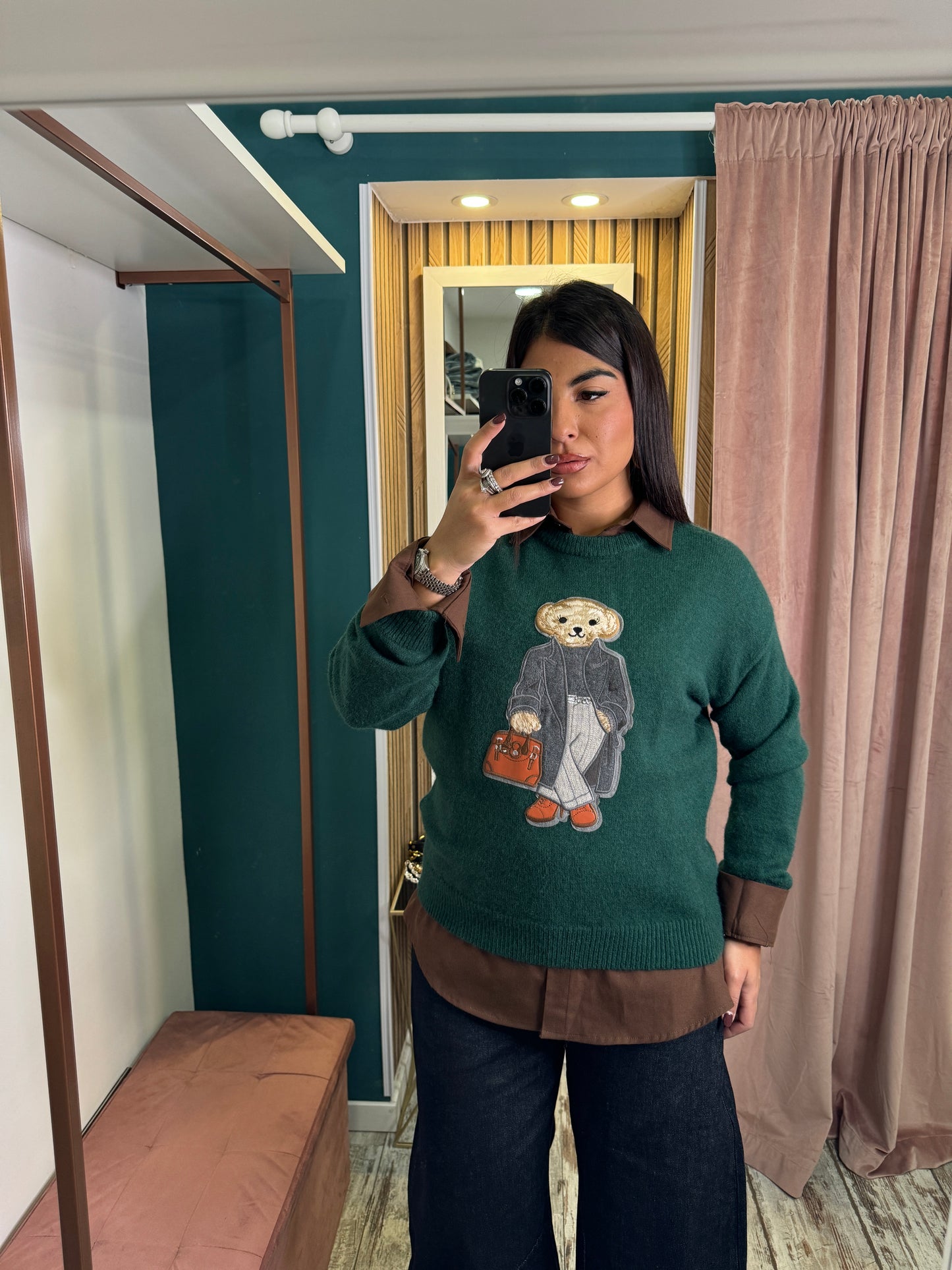 Camicia marrone taschino