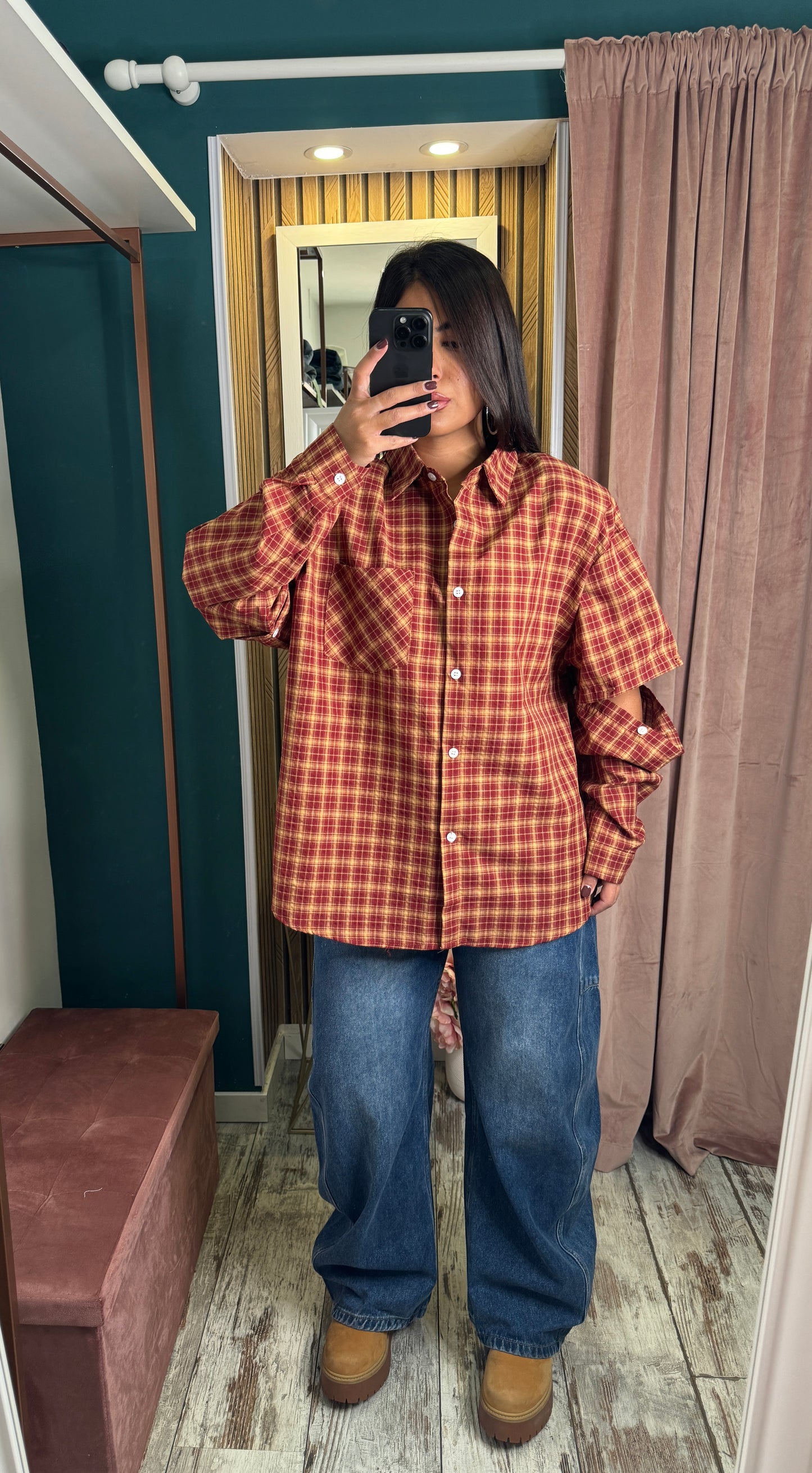 Camicia quadretti rossa