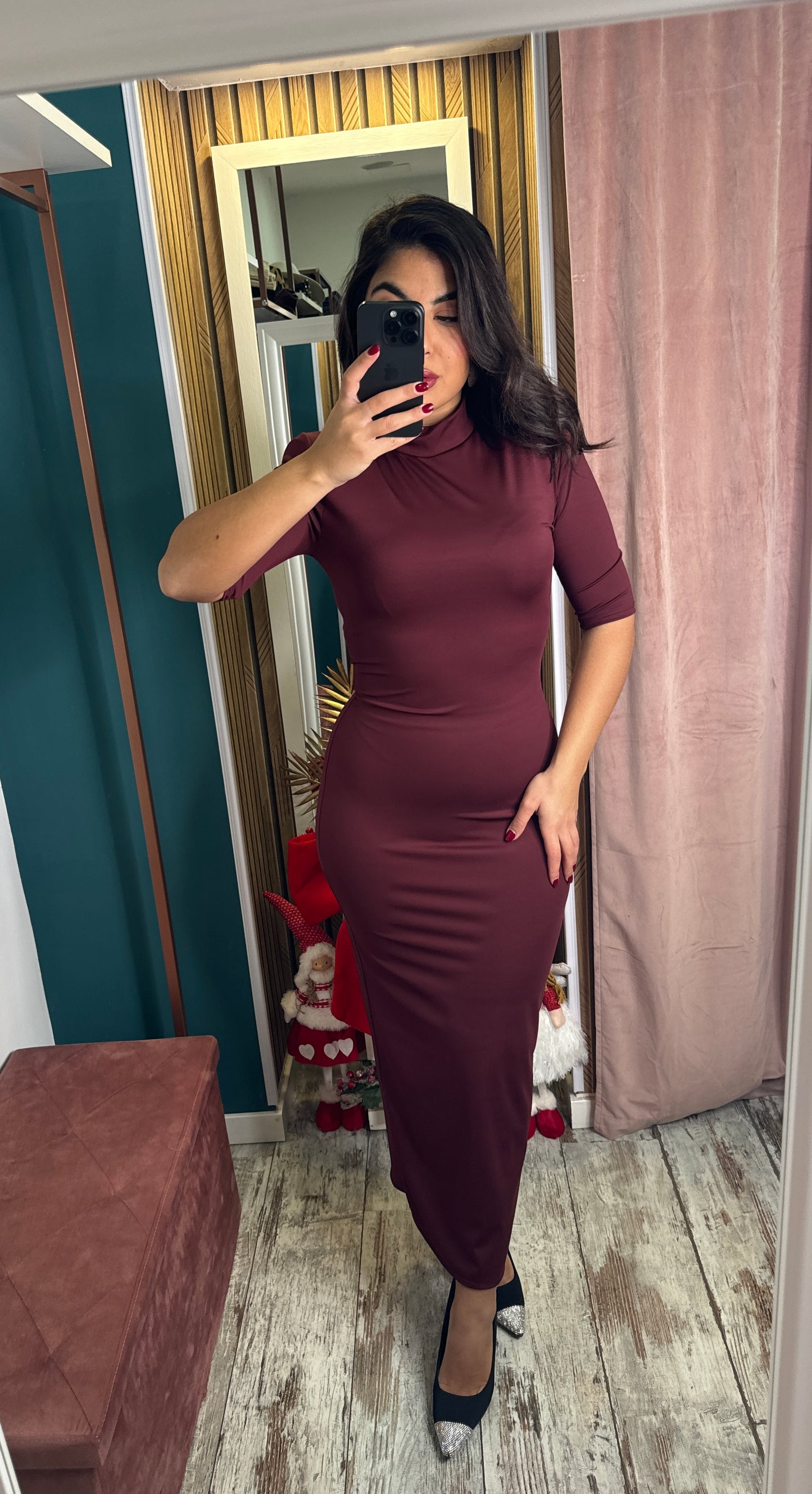 Vestito spallina imbottina