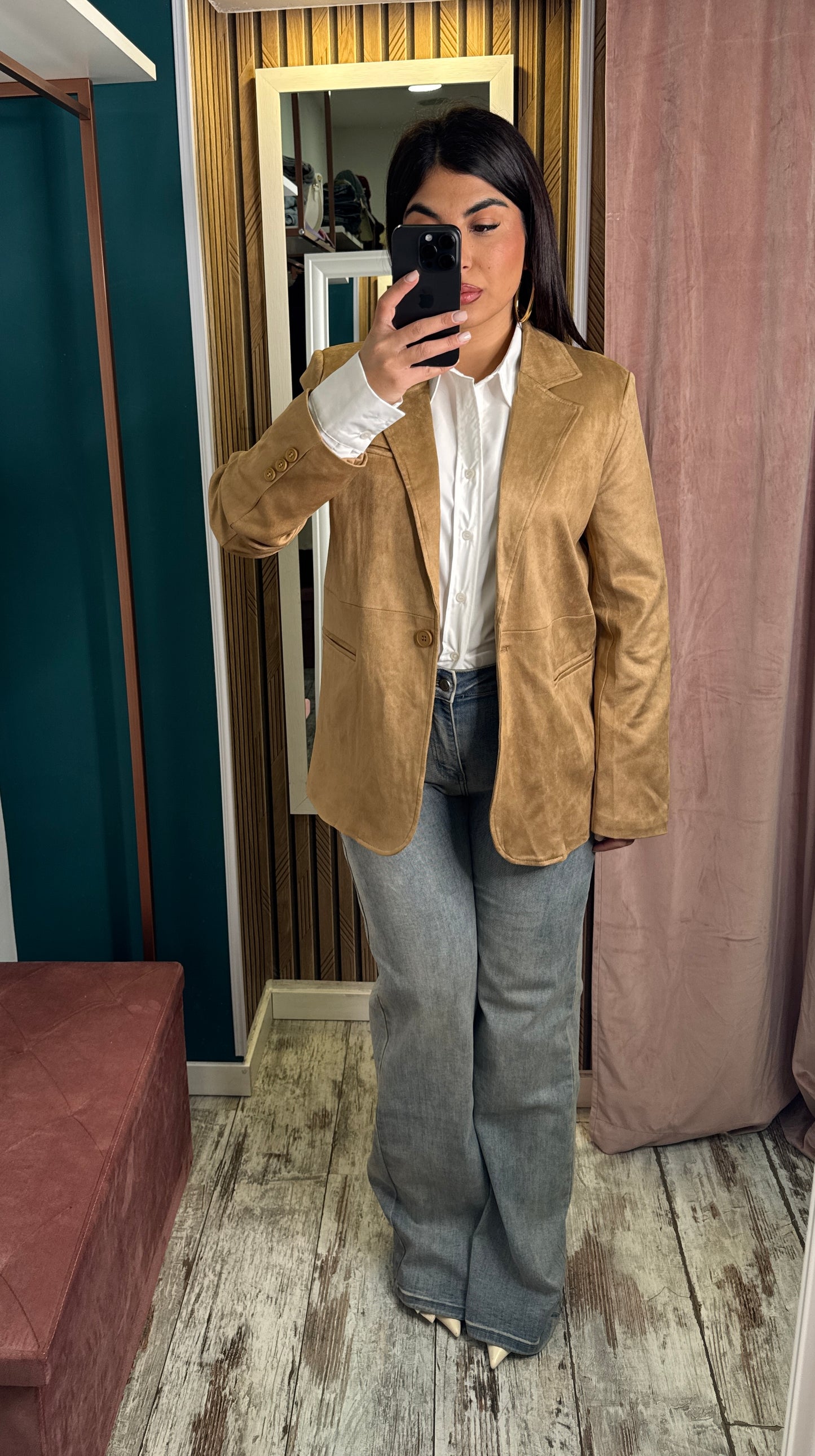 Blazer suede beige