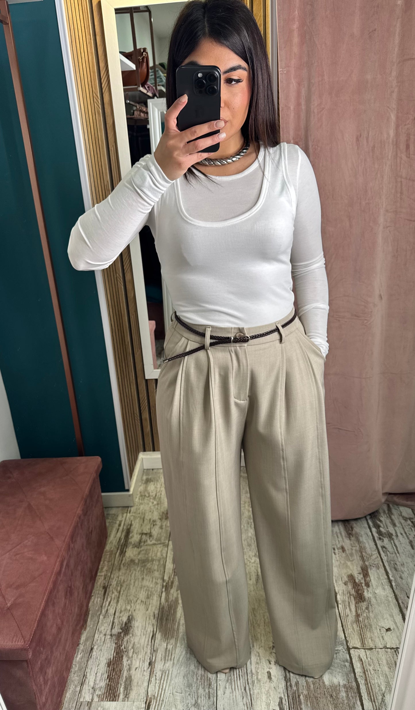 Maglia canotta bianca