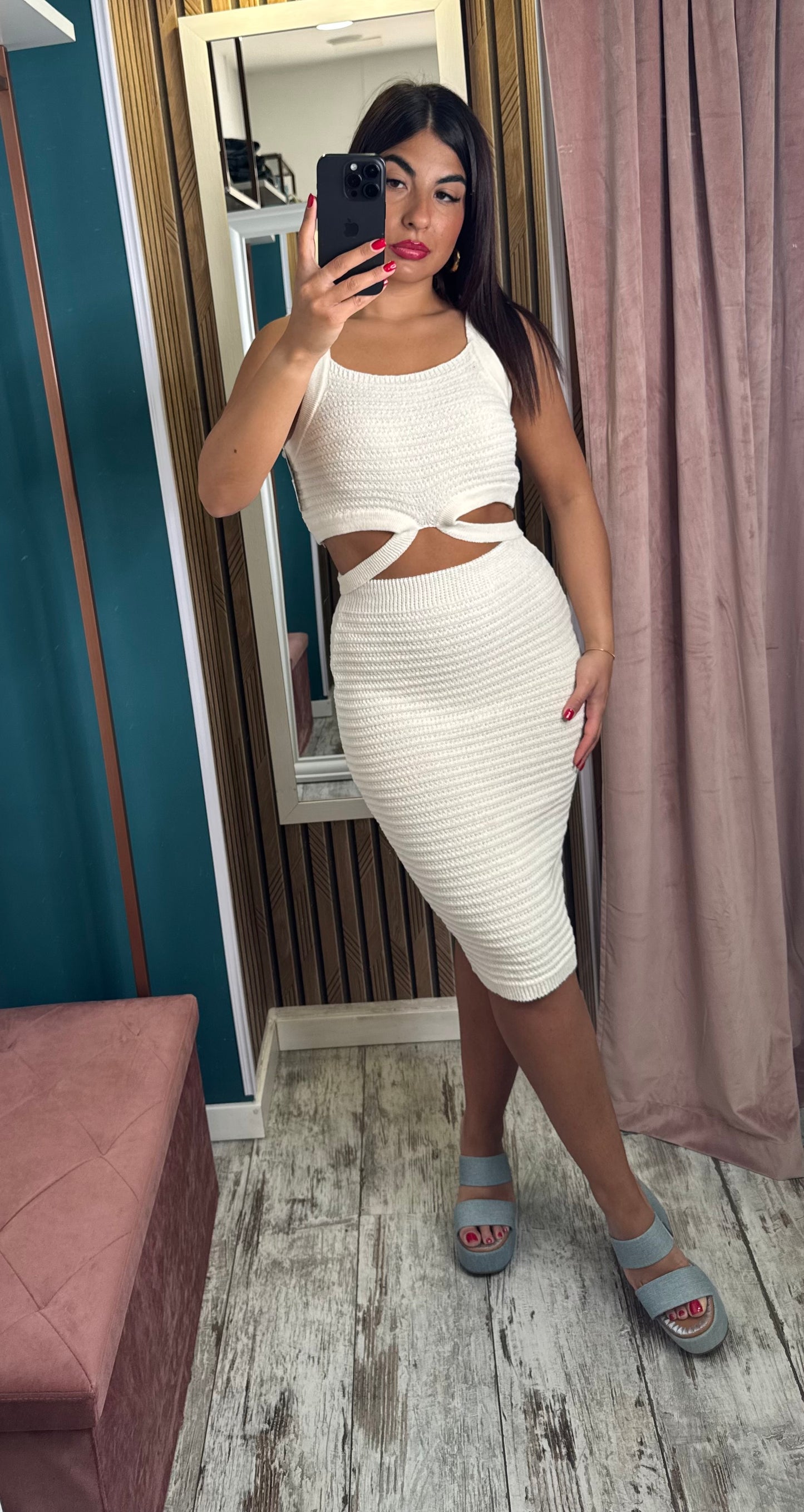 Coordinato maglia beige