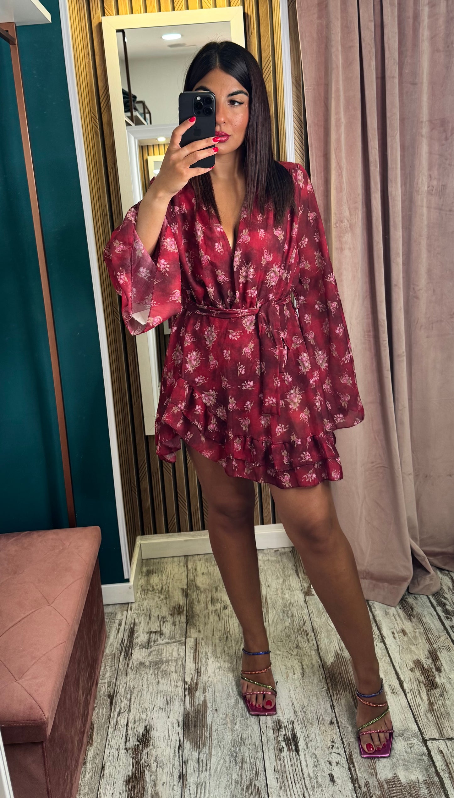 Vestito corto Flowers