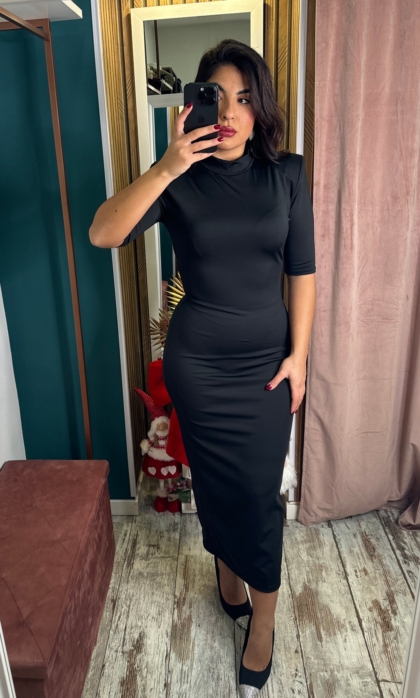 Vestito spallina imbottina