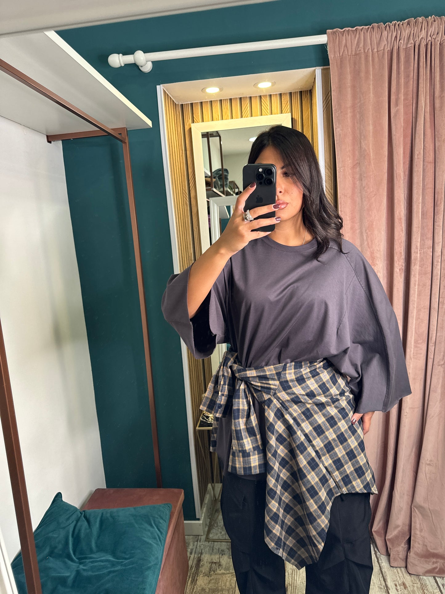 Camicia quadretti blu