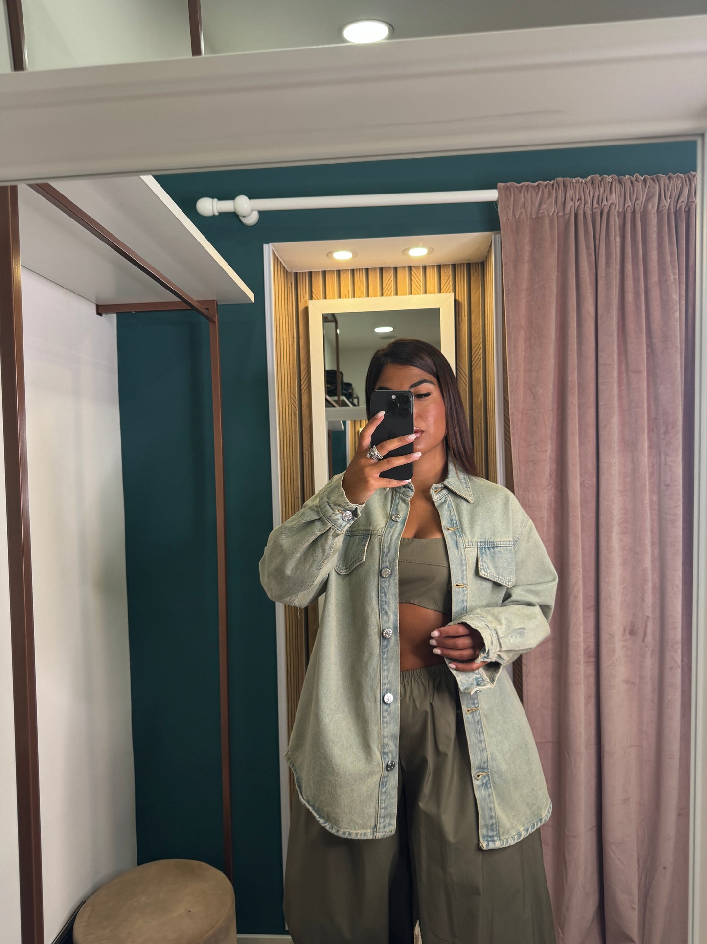 Giacca denim sabbiato