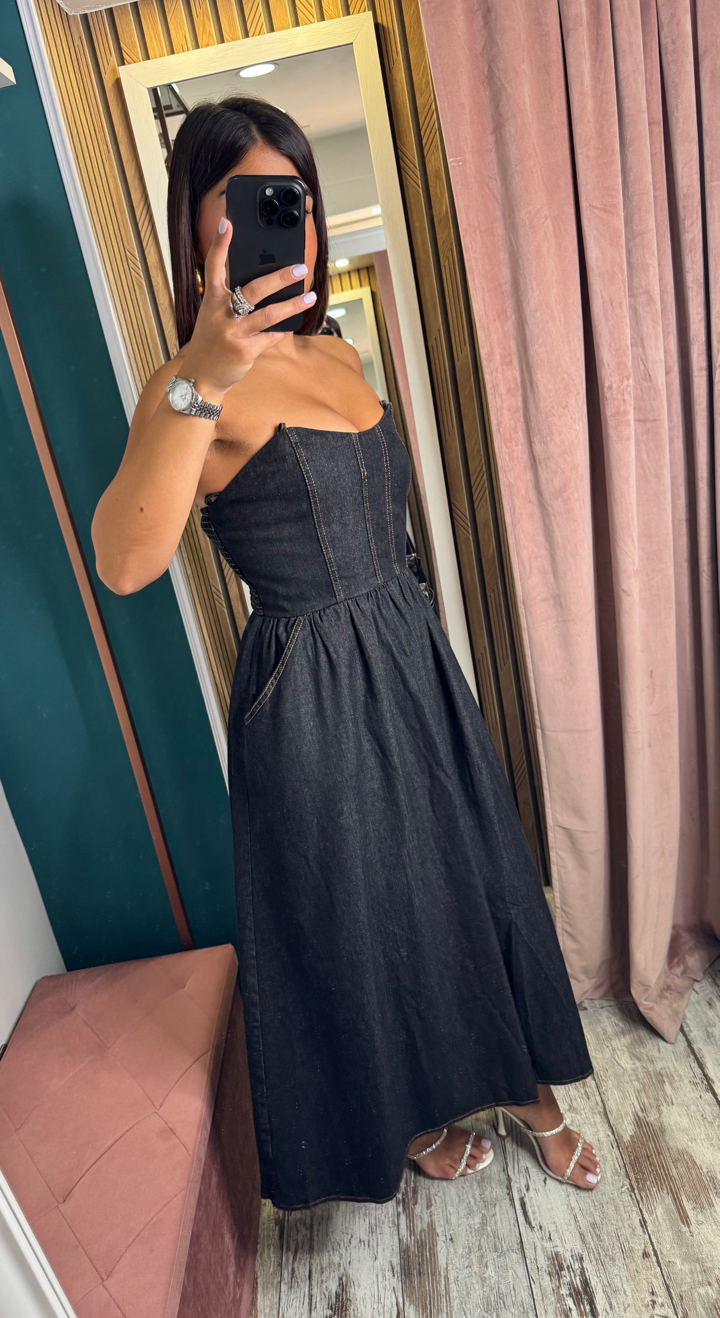 Vestito in denim dark
