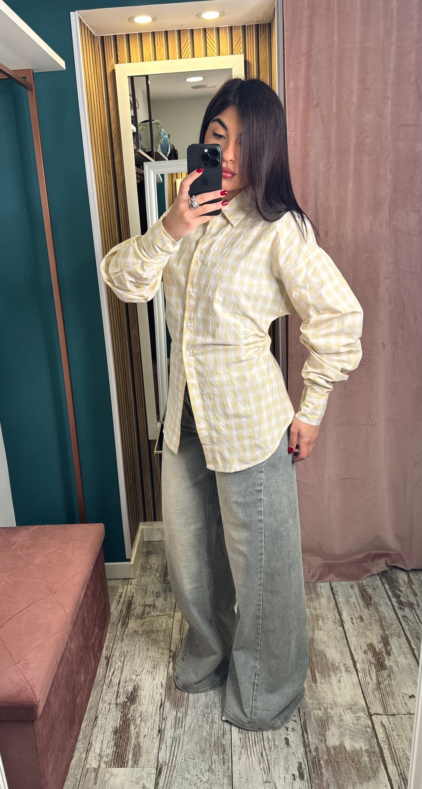 Camicia quadretti Yellow