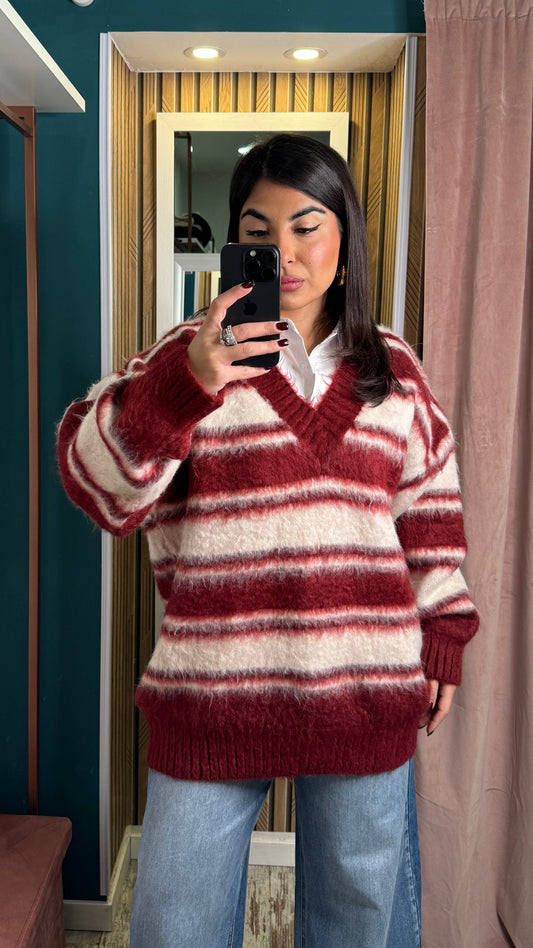 Pull oversize scollo V