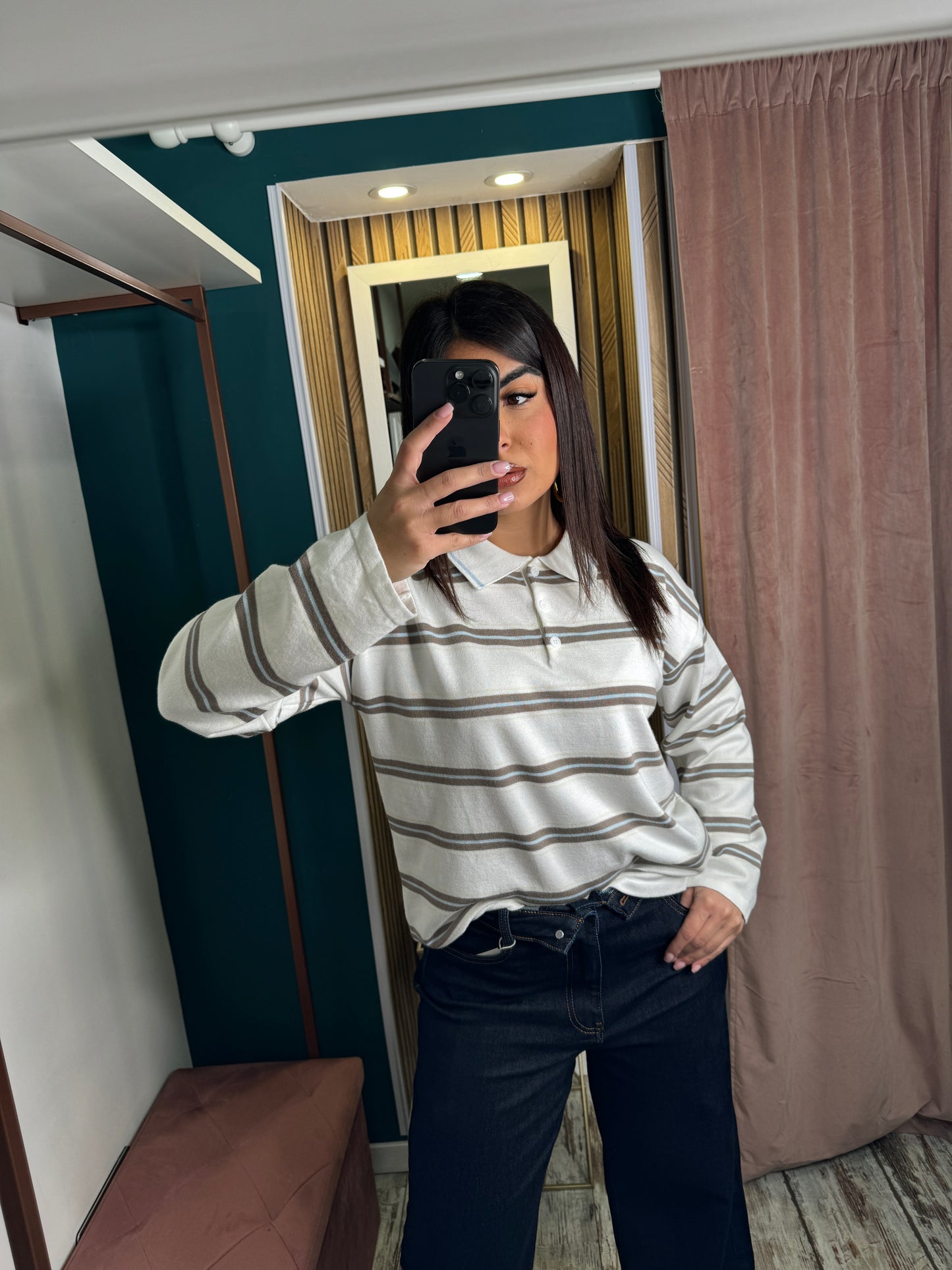 Jeans blu VsMiss con risvolto
