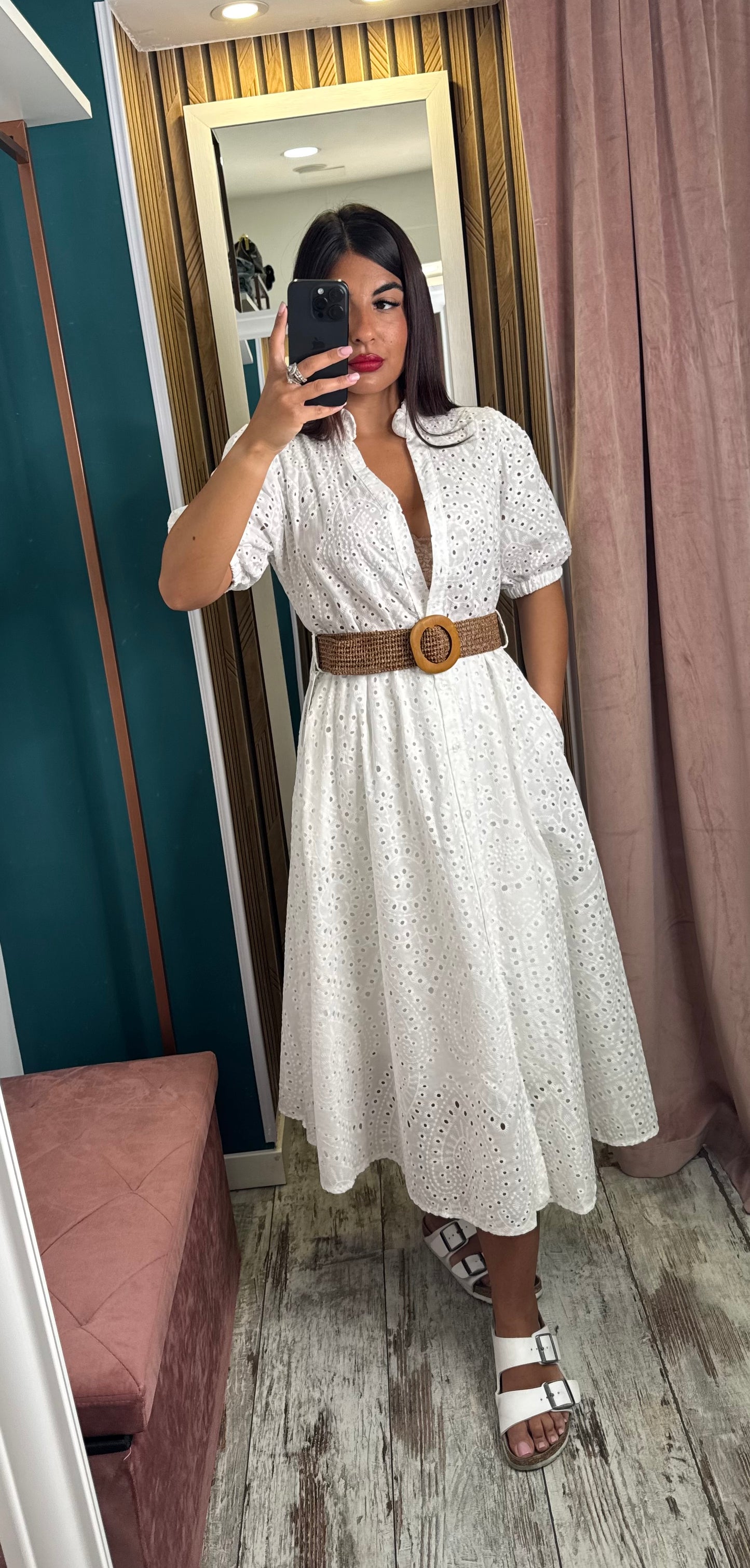 Vestito San Gallo mezza manica