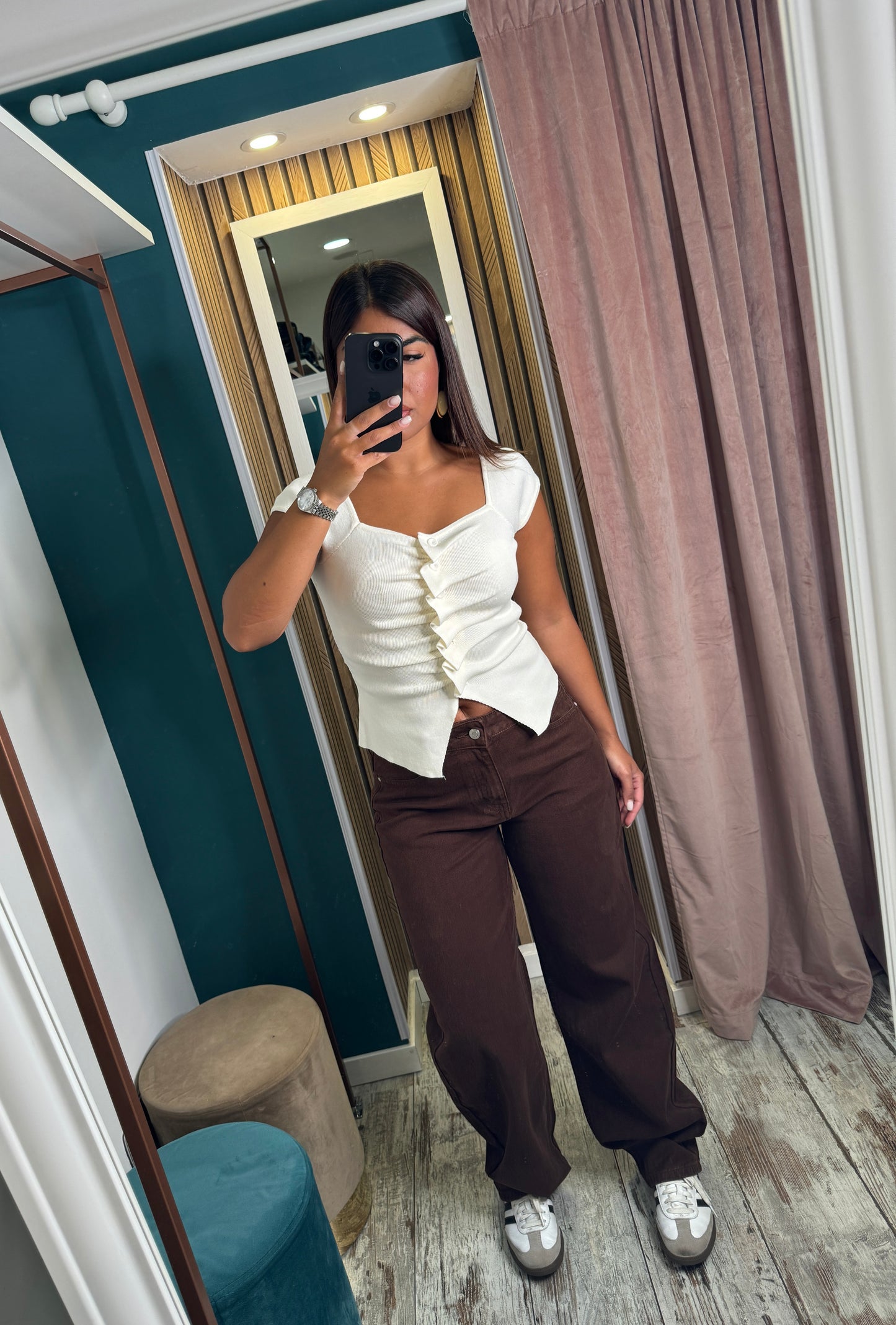 Top Greta panna